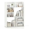 MAT EXPERT Desk Hutch Dorm, 5-Tier Desk Bookshelf w/ 8 Open Cubes & Shelves