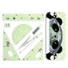 Math1 Geometry Kit 7 Pieces Compass Protractor Eraser Ruler Set1