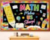 Math Bulletin Board Decorations Set Colorful Mathematics Classroom Decorations Math Makes Us Sharp Paper Cutouts Educational Bulletin Board Set for Back to School Classroom Window Wall Door Decor