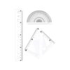 Math Class Ruler Set, Transparent 20CM