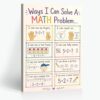 Math Problem Solving Kids Learning Poster(12x18inchs，Wrapped Framed)