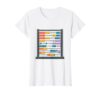 Math Teacher Abacus Glowing Bead Trails Design T-Shirt, Women, White, 3X-Large