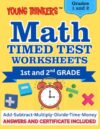 Math Timed Test Worksheets 1st and 2nd Grade: 100 Days of Reproducible Speed Drills, Double-Digit Addition, Subtraction, Basic Multiplication, ... Math Series Worksheets from Blue Bow Books)