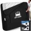 Mattress Bags for Moving, BETU Mattress Protector Waterproof Mattress Cover Storage Bags with 8 Heavy-Duty Handles and Zipper for Bed Extra Thick Large Reusable ,77"x42"x15",Black