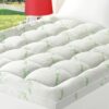 Mattress Topper Pad, Pillow Top Mattress Topper, Ultra-Soft Quilted Cooling Mattress Protector, Suitable for 8-24 Inch Deep Mattresses，450/900G/1200GSM Filling Options.，Green 900：California King