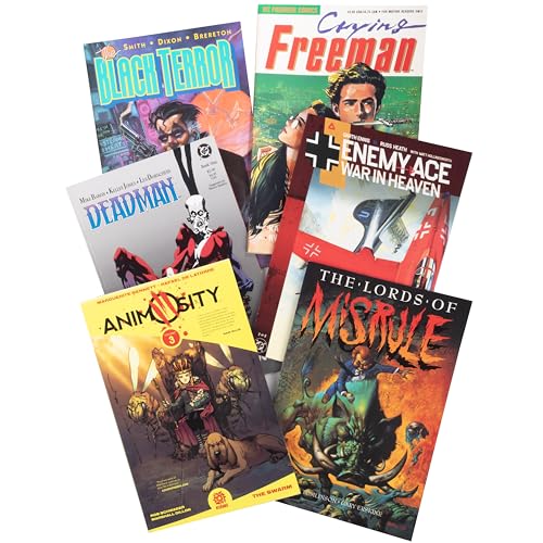 Mature Prestige Trade Paperback Comic Book Value Pack- 6 Different Marvel, DC & Indie Adult-Themed Comics - Cardstock Format, More Pages - Holiday Birthday Gift for Any Graphic Novel or Super Hero Fan