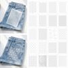 Matwsec 20 Pcs Sashiko Stencils, Reusable Sashiko Template, 8.27 X 5.91in