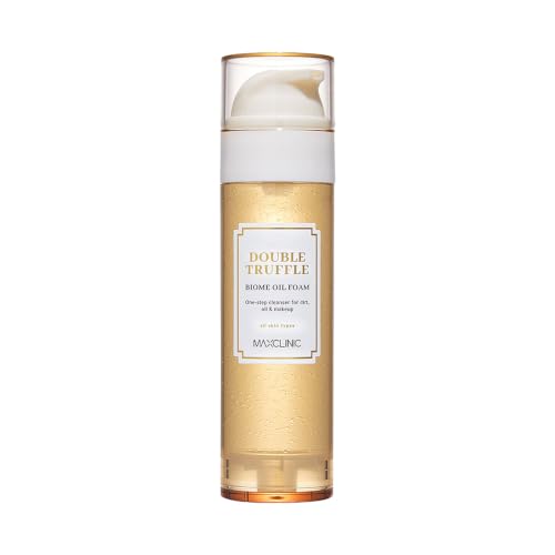 MAXCLINIC Double Truffle Biome Oil Foam - Hydrating Facial Cleanser with 88% Skincare Formula for Dirt Oil & Makeup Buildup - Gentle Foaming Face Wash for All Skin Types - Korean Skin Care 3.72 fl oz