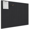 MaxGear Bulletin Board 48" x 36", Black Felt Wall Tiles Home Decor