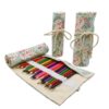 Maydahui 72 Slots Floral Colored Pencil Roll Wraps Art Canvas Pencils Roll