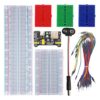 MB102 Full Size Breadboard Power Module Set includes 3 small boards and 65 flexible wires for circuit design power distribution prototype boards