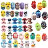 Mbarbs Random Tumbler Wobbler Toys | Stress Relief 45PCS Mini Colorful Roly-Poly Wobbling Toy | Cartoon Miniature Figures Self-righting Doll Small Desktop Toy | Tumbler Early Education Toys for Adult