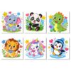 MBNTJHT 6 Pack Animals Paint by Numbers Kit for Kids Ages 8-12,Cartoon Framed Paint by Number Kits for Kid Beginners,Easy DIY Painting by Numbers for Home Wall Decor 8X8 Inch.