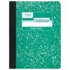 Mead Composition Notebook, Wide Ruled Paper, 7-1/2" x 9-3/4", 100 Sheets, Green Marble (09918AC5)
