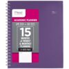 Mead Planner 2024-2025 Academic, Weekly & Monthly, 8 1/2" x 11", Large, Basic, Purple (CAW62059)