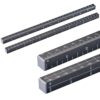 MeasureMate Learning Ruler, Four-Sided Math Tool for Students, Teaching Number Lines, Fraction Line, with Metric and Imperial, Black, 2-Pack