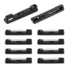MECCANIXITY 10 Pcs Blank Name Tags with Pins 1.2 Inch Black Plastic Name Tag Pin Bulk DIY Engraved ID Badge Holders for Office Retail Stores Restaurant Workers