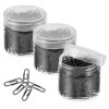 MECCANIXITY Paper Clips Small Size 1.1 Inch Vinyl Coated to Prevent Tearing Pages with Box for Organize Office Home Black Count 600