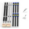Mechanical Pencil Set, 4 Pack 0.5mm & 0.7mm Metal Mechanical Pencils with 72 HB Lead Refills, 2 Erasers and Storage Case, Anti-Slip Metal Mesh Grip Drafting Pencil Kit for Students Artists Engineers
