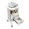 Medical Trolley Cart Mobile, 3 Tier Hospital Ultrasound Cart with 4 Silent Swivel Wheels & Drawers, Vehicle Trolley Beauty Storage Carts for Beauty, Salon, Clinic and Lab, 220Lbs Max Load