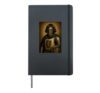 Medieval Times Knight with a Bob Haircut Funny Ren Faire Hardcover Journal, Black