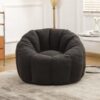 Medium Bean Bag Chairs for Adults, Soft Boneless Chair for Bedroom, Gray