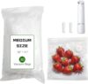 Medium Vacuum Sealer Bags & 2 Bonus Sealing Clips, Compatible with Chef Preserve – BPA-Free (10 x 11 in) Reusable Food Storage Bags for Freezer, Microwave, Sous Vide – Leak-Proof