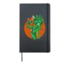 Medusa Girl Cartoon Funny Caricature Cool Comic Gift Idea Hardcover Journal, Black