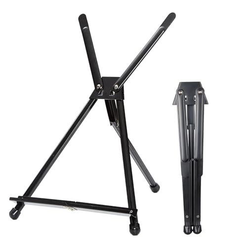 MEEDEN Tabletop Easels, Metal Easel Stand for Painting & Display, Aluminum Desktop Art Painting Easel, Foldable Portable Paint Easel Tripod Stand for Canvas, Paintings, Photos, Books, Signs