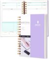 Meeting Notebook for Work, Business Hardcover with Action Items, 5.5 x 8.5
