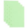 MEGAPENNA 200 Sheets A8 Punched Refill Paper Binder Paper [Light Green]