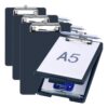Meiikun 6 Pack Small Clipboard with Storage, 6x9 Navy Plastic Clip Board