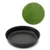MEKA Black Deep Tuff Tray with Grass Insert Bundle - 27.8" Sensory Play Table Set with Artificial Grass Mat Extra Deep Mess Containment Base for Toddlers & Preschool Small World Learning