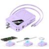 MEKIKI Magnetic Power Bank 10000mAh with Cables & AC Wall Plug