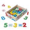 Melissa & Doug 37 Wooden Number Magnets in a Box (Pack of 12)