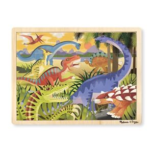 Melissa & Doug Dinosaurs Wooden Jigsaw Puzzle with Storage Tray (24 pcs)