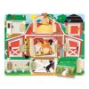 Melissa & Doug Hide and Seek Farm Wooden Activity Board with Barnyard Animal Magnets (Pack of 12)