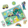 Melissa & Doug Ms. Rachel Wooden Song Peg Sound Puzzle