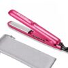 MELYDO Mini Flat Iron with 3 Heat Settings, 0.7-Inch Ceramic Travel Mini Hair Straightener for Short Hair and Bangs, 40-Second Fast Heat, Frizz Control, Auto Shut-Off and Dual Voltage (Rose Red)