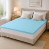 Memory Foam Mattress Topper, Ventilated Gel Infused Bed Topper, Premium Soft Breathable Mattress Pad，Blue Foam Mattress-King
