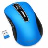 memzuoix 2.4G Portable Wireless Mouse, 1400 DPI Mobile Optical Cordless Mice with USB Receiver for Computer, Laptop, PC, Desktop, MacBook, 5 Buttons, Blue