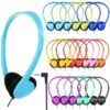 MENGLALA Headphones Bulk Classroom 3.5mm Wired On Ear 10 Pack Mixed Colors