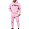 Men Graphic Hoodie and Jogger Pants Set 2 Piece Tracksuit Streetwear Outfit