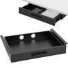 Menkxi 16 x 12 in Under Desk Drawer Slide out Storage Organizer Heavy Duty Metal Pull Handle Drawer for Standing Desk Mounted Under Table Organizer Tray for Laptop Paper Home Office