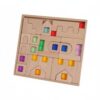Menolana Children Acrylic Blocks Wooden Set Fortress Blocks Toy Shape Matching Color Sorting Problem Solving Beech Wood Acrylic Translucent Suitable for Early Education Home Kindergarten Quiet Play