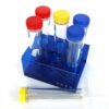 Menolana Children Science Equipment Test Tube Station with Organizer Holder Rack Lids for Sample Display Transparent Acrylic Design Suitable for homeschooling Classroom demonstrations