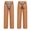 Mens Funny Pants Novelty 3D Print Fake Underwear Wide Leg Lounge Trousers