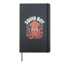 Mens Squid Boy Cute Funny Cartoon Sea Marine Creature Design Hardcover Journal, Black