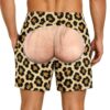Mens Swim Trunks Funny Hairy Butt Novelty Beach Humor Cheeky Shorts for Men