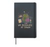 Mental Health Frog Meditation We Regulate At Dawn Hardcover Journal, Black